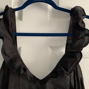 H&M summer maxi dress with ruffle sleeves